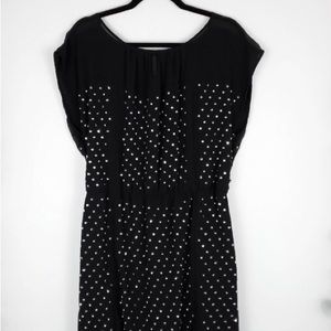 Greylin Anthropologie Embellished Studded Black Dress
